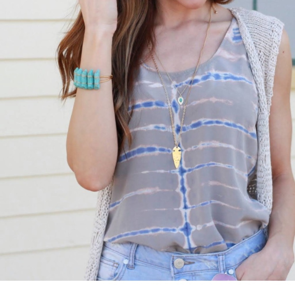 Cynthia Rowley silk dye tye tank 😍 szL - Picture 1 of 4